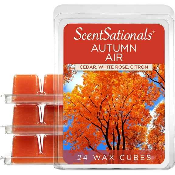 Scentsationals Wax Melts, Wax Cubes Strong Scent - Autumn Air - Long Lasting Scented Wax Melts for Warmer, 2.5 oz (4-Pack)