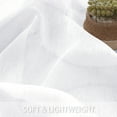 thumbnail image 6 of JIUZHEN White Short Sheer Curtains 45 Inches Long, Rod Pocket Light Filtering Semi Transparent Voile Window Curtains for Living Room & Bedroom, Set of 2 Panels with Tiebacks, W52 x L45, 6 of 7