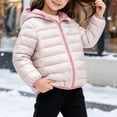 thumbnail image 2 of Kids Jackets Girls Dqueduo Unisex Kids Hooded Light Puffer Full Zip Quilted Warm Reversible Outerwear Coat Jacket, 2 of 9