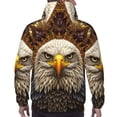 thumbnail image 7 of Lsque Vintage Pattern Bald Eagle Pattern Casual Men's Hoodie,Hooded Sweatshirt with Kangaroo Pocket,Pullover Hoodie-XX-Large, 7 of 7