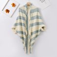 thumbnail image 2 of Mifelio Shawl Wraps for Women, Women Tassel Splice Poncho with Tassels Knitted Shawl Scarf Fringed Wraps Matching Cardigan Sweater Irregular Hem Casual Sweater Cardigan Scarf Shawls and Wraps A, 2 of 4