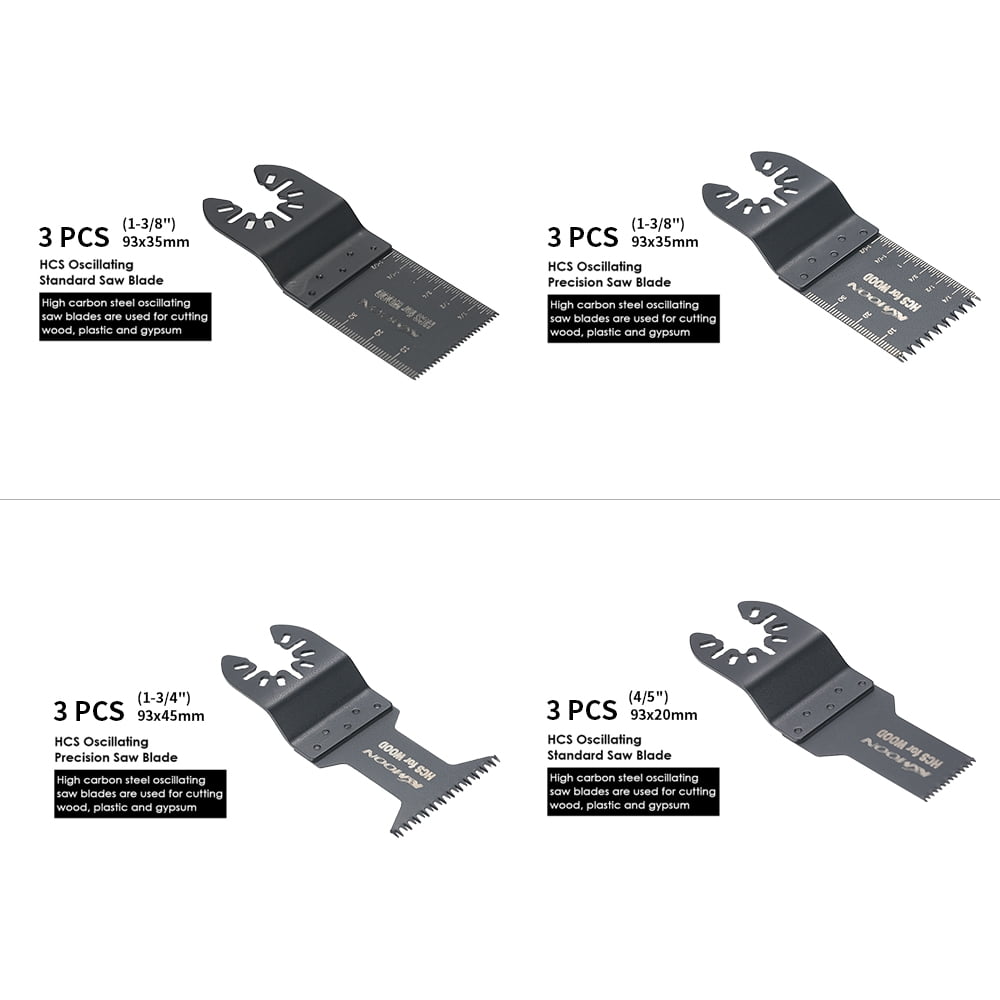 New 12pcs Oscillating Multi Tool Saw Blade Kit For Fein Multimaster,Ridgid Ryobi