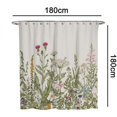 thumbnail image 5 of Cortinas de ducha antibacterianas a prueba de moho, tela de poliéster para cortina de baño lavable con 12 anillos para cortina de ducha 180cm 180cm, 5 of 5