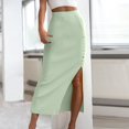 thumbnail image 2 of Gubotare Women Skirts Midi Length A Line Pleated Maxi Skirt Long Boho Gypsy Dance Skirts,Green M, 2 of 5