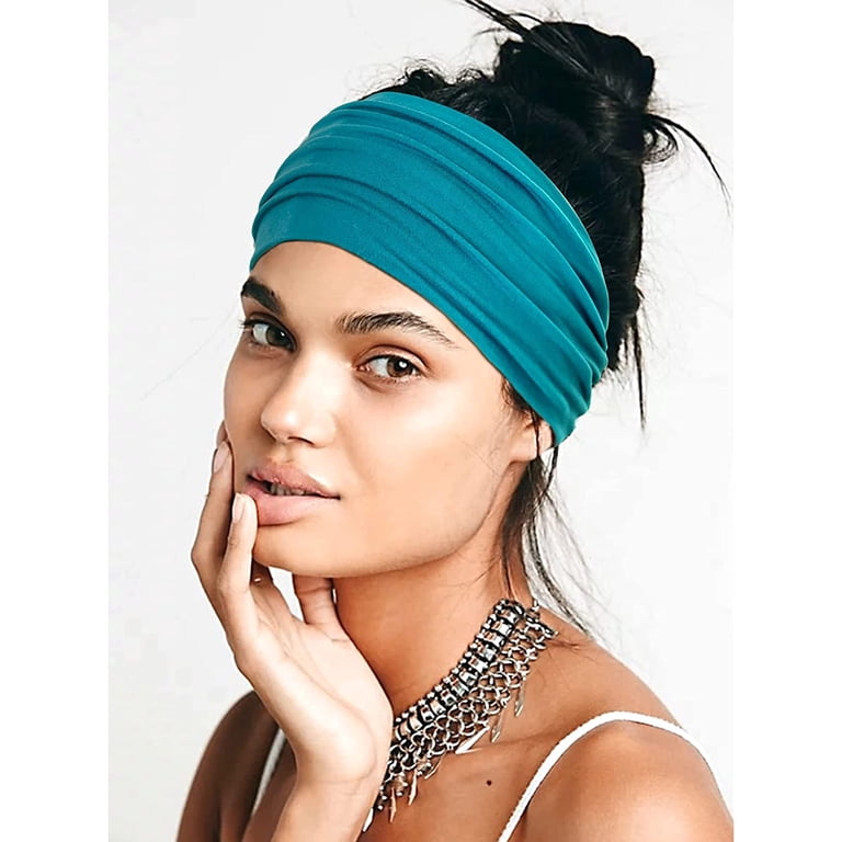 huart 10 Pcs Wide Headbands for Women, Stretchy Sports Hair  display picture 2