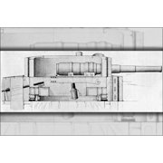 24"x36" Gallery Poster, Drawing of BL 16.25 in calibre 111 ton gun as fitted on HMS Victoria 1885-1893