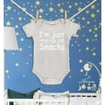 thumbnail image 3 of Shop4Ever I'm Just Here for the Snacks Funny Baby's Bodysuit Infant Cotton Romper 12 Months Heather Grey, 3 of 5