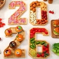 thumbnail image 6 of MUMQAQ 1 Set 2026 Charcuterie Numbers Fillable Wooden Divided Appetizer Tray, Cheese Board Platter for Fruit, Vegetables, Candy, Dessert, New Year Graduation Party Table Centerpiece Decor, 6 of 9