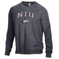 thumbnail image 2 of Men's Heathered Black Northern Illinois Huskies The Champ Tri-Blend Pullover Sweatshirt, 2 of 3