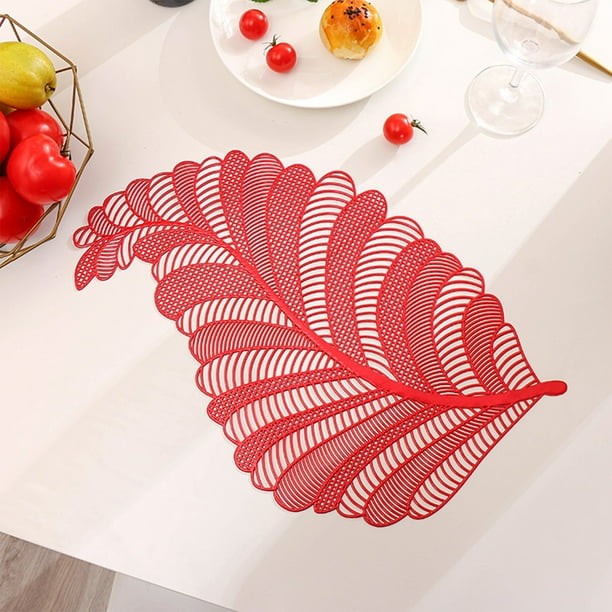mfyjkho Mantel individual de piel sintética, aislante térmico, antideslizante, de doble grosor, fácil de limpiar, 29,5 x 46,5 cm (1 unidad), apto para cafeterías y pastelerías.