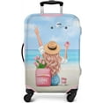 thumbnail image 5 of Travel Luggage Cover Suitcase Protector Fits 18-32 Inch Luggage Wheel Covers Patterned Travel Related Items Flower Luggage Protector Elastic Luggage Anti-scratch Suitcase Cover XL, 5 of 5
