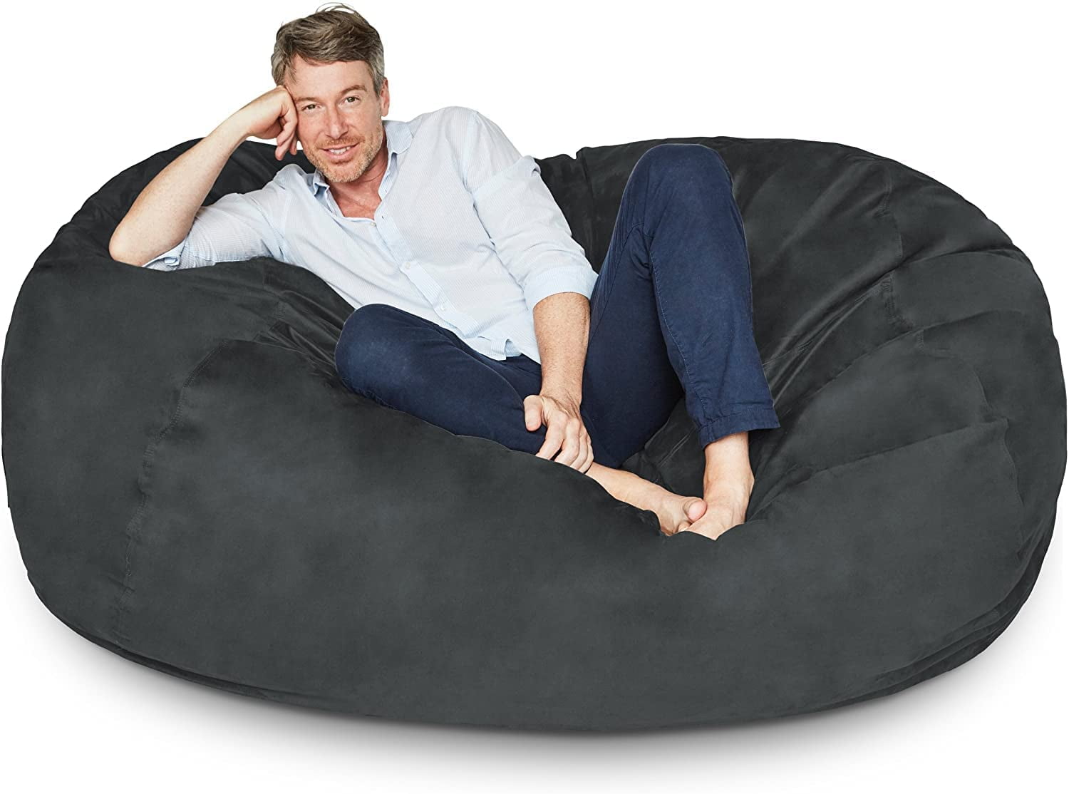 Lumaland outer cover for Bean Bags, 6Foot Black, Cover and Inlay ONLY