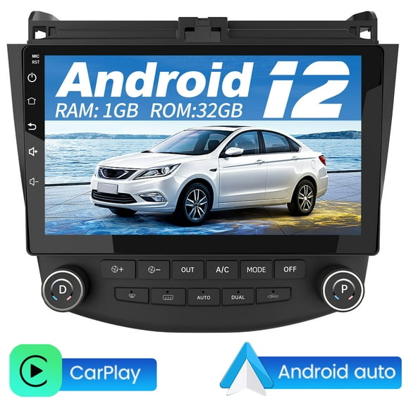 Awesafe Wireless Carplay Andriod Auto Car Radio Stereo 10 inch Touch Screen for Honda Accord 7th 2003 2004 2005 2006 2007 Android 12 with New GSP FM Bluetooth Wifi
