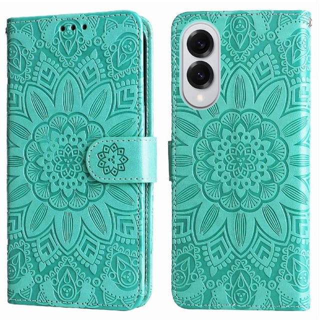 Funda tipo cartera GANGXUN para Samsung Galaxy S25 Edge , diseño girasol, cuero PU, soporte, cierre magnético, tarjetero