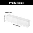 thumbnail image 3 of RUISINERY 2 Pack Acrylic Bathroom Organizers Wall Mounted Clear Storage Bins with 3 Compartments for Narrow Spaces and Offices, 3 of 6