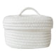 thumbnail image 1 of Billuyoard Cesta de cuerda de algodón elegante y que ahorra espacio con tapa, fácil acceso y caja de almacenamiento con tapa duradera Almacenamiento y organización del hogar blanco, 1 of 6