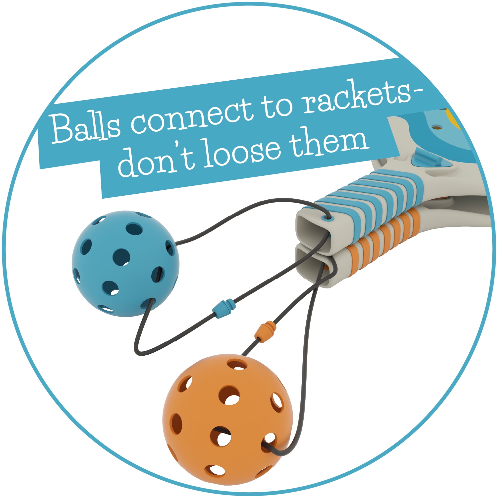 Chillafish Pickli Summer- Connectable and Lightweight Beach-Ready Pickleball Set Ages 5+