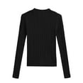 thumbnail image 4 of Timegard Chandails pour Femmes Col Rond Manches Longues Chandail Automne Hiver Décontracté Confortable Bas, 4 of 4