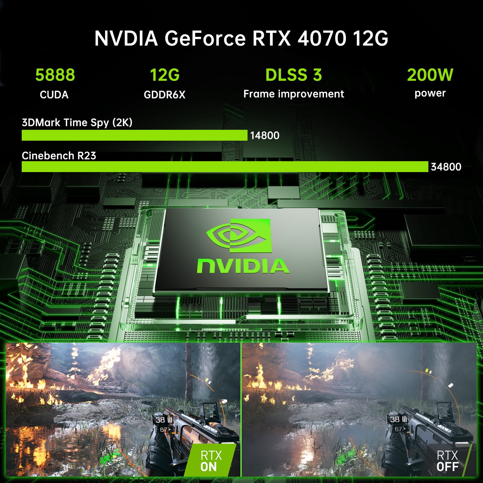 Thdeukoty Mini Gaming PC, 14Th Intel Core I7-14700F(Up to 5.4GHz) 20 Cores 32 Threads, Desktop Computer With RTX4070, Win11 Pro/64G DDR5 RAM/2T M.2 SSD/WiFi6E/8K@60Hz Four Display