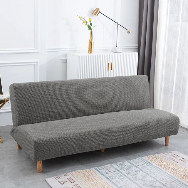 Funda de tela Jacquard sin brazos para sofá cama, Protector elástico para banco, decoración de Año Nuevo, 3 tamaños diferentes