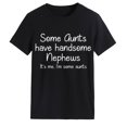 thumbnail image 1 of Camiseta informal holgada de manga corta con estampado gráfico y letras blancas, perfecta para la oficina, el hogar, salidas y deportes - Camiseta elegante XXL negra para mujer, 1 of 5