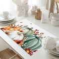 thumbnail image 5 of Fall Pumpkin Placemats Set of 4 Brown Sunflower Leaf Heat Insulated Linen Place Mats, Washable Stain-Proof Table Mats for Dining Tables Holiday Decor 13x19inch, 5 of 9
