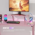 thumbnail image 5 of FDW L Shaped Desk Corner Gaming Desk with Large Desktop Studying Working Desk, Pink, 5 of 7