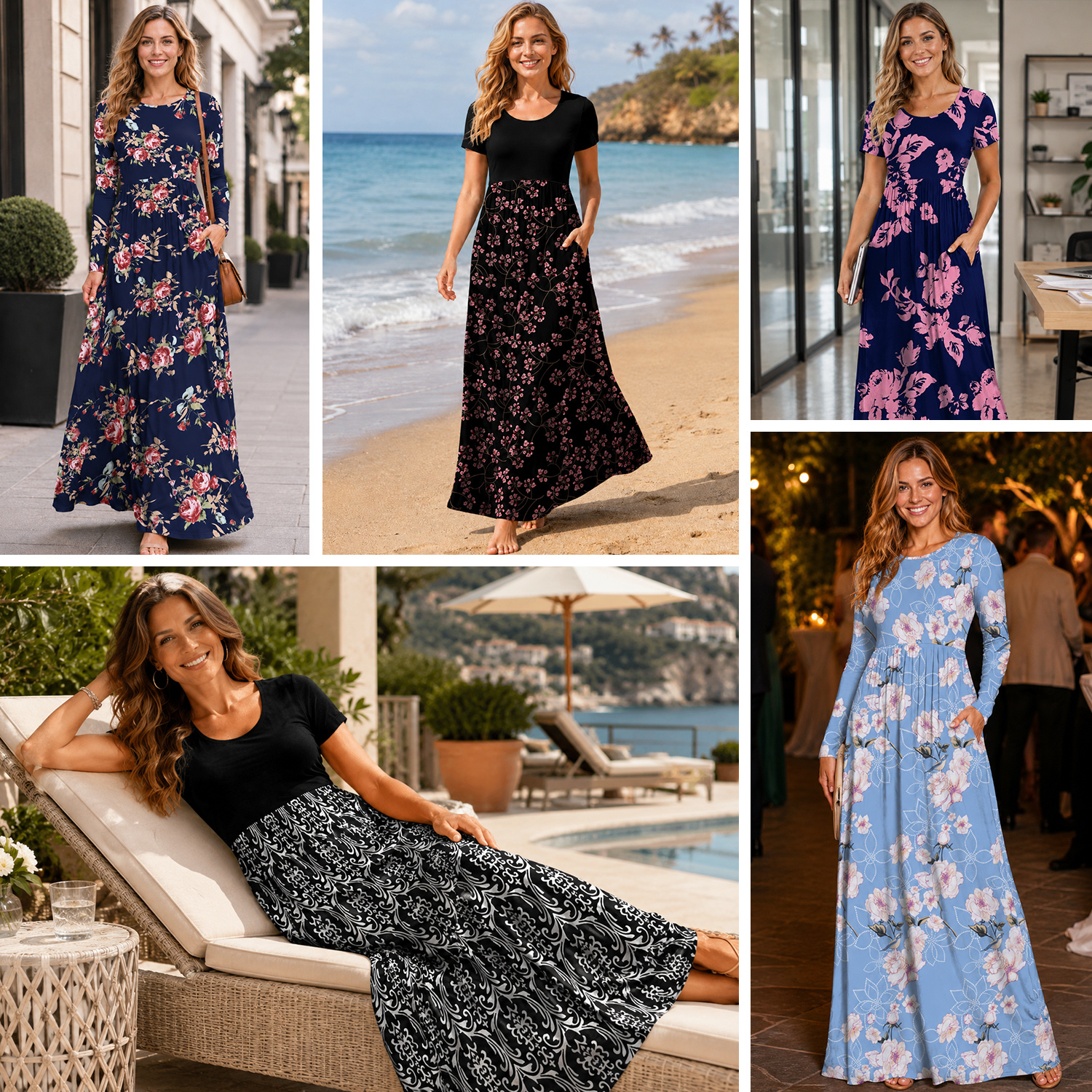 Aiyino Women's Short Sleeve Maxi Dress photo 8
