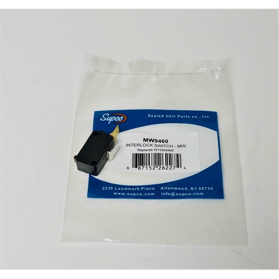 Supco Microwave Interlock Switch, 16A, 1/2 HP, 125/250V, W10269460, MW9460