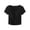 Black, variant on For Women's V-Neck Padded Short Sleeve T-Shirt - Slim Fit Ribbed Crop Top, Built-in Bra Yoga & Gym Workout Shirt, Casual Athletic Wear Black L