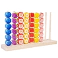 thumbnail image 1 of Color Matching Stacking Puzzle Game, Wooden Color Match Challenge Games Rainbow Fruits Beads Board Games, Interactive Tabletop Brain Teaser Travel Stacking Rings Game for Kids & Adults, 1 of 8
