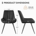 thumbnail image 4 of Hawsaiy 5-Piece Dining Table Set for 4, 63" Dining Room Table with 4 Upholstered Dining Chairs, Modern Kitchen Table Set with 2 Storage Drawers for Apartment, 4 of 9