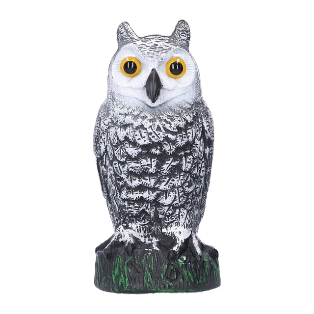 Búho de simulación, plástico, caza, búho falso, espantapájaros de jardín, búho falso, estética elegante