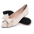 thumbnail image 3 of Zapatillas de ballet TN TANGNEST a la moda para mujer con lazo, color albaricoque, 3 of 7