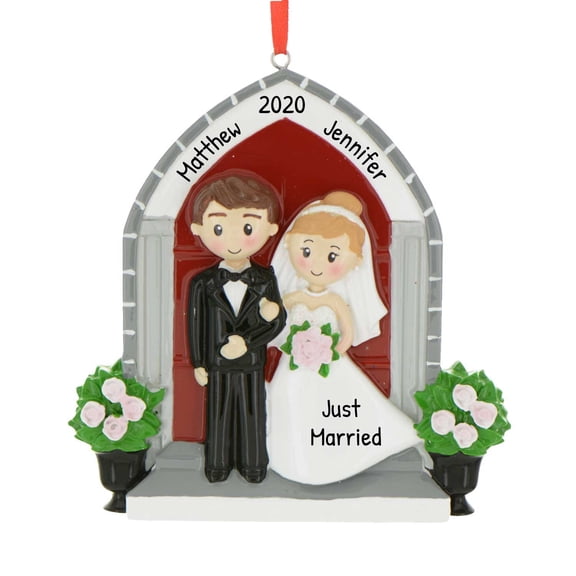 Ornaments by Elves Personalized Couple Ornament Wedding Christmas Ornaments 2024 .25lbs