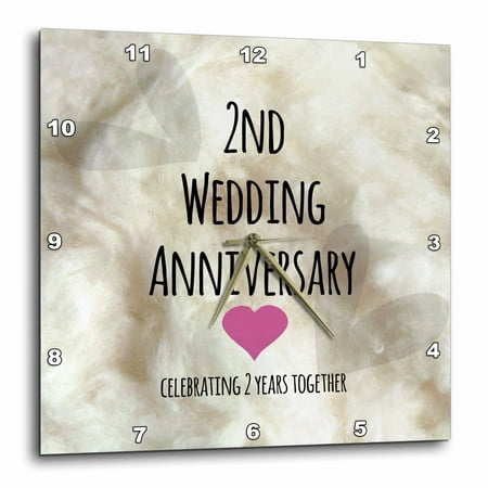 3dRose 2nd  Wedding  Anniversary  gift  Cotton celebrating 2 