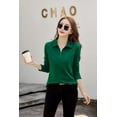 thumbnail image 6 of Korean Fashion Autumn Women’s Polo Shirt Cotton Long Sleeve T-Shirt With Button Solid Candy Color Knit High Quality Women Polo, 6 of 6