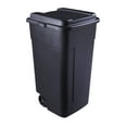 thumbnail image 2 of (4 pack) Rubbermaid 50 Gallon Roughneck Wheeled Trash Can with Snap-Fit Lid, Black, 2 of 6