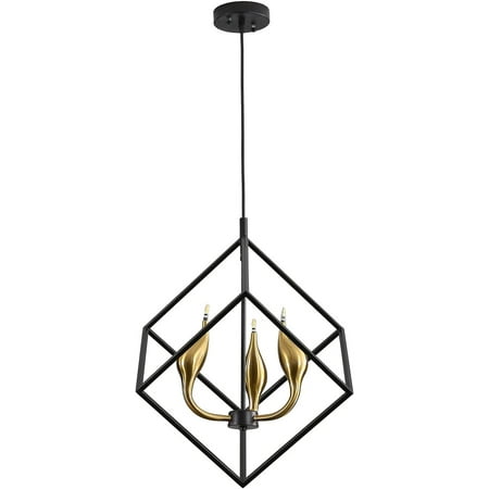 

MONIPA Geometry Pendant Light Fixture Mid-Century Style Height Adjustable Hanging Light Lantern for Dining Room Kitchen Island Hallway D20 xH22