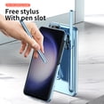 thumbnail image 4 of SaniMore Case for Samsung Galaxy S22 Ultra 6.8" 2022 with Hidden Kickstand & S Pen Slot & Stylus, Anti-scrctch Drop-proof Tough PC Backplane Anti-shock Slim Shell for Galaxy S22 Ultra, Blue, 4 of 6