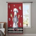 thumbnail image 4 of Red Vintage Gnomes Sheer Curtains 72 Inches Long, Black Checkered Retro Art Light Filering Curtains, Breathable Simi Curtain Privacy Drapes for Living Room Bedroom Lightweight Window Treatment, 4 of 9