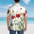 thumbnail image 4 of Balery Wild Herbs Camisas hawaianas de manga corta para hombre, camisas playeras de corte holgado, camisas de vacaciones con botones,X-Large, 4 of 7