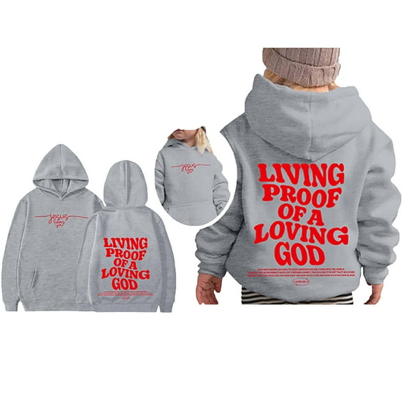 Kids Hoodies Jesus Hoodies Long Sleeve Graphic Hoodies Warm Oversize Pullover Top Preppy Clothes Clothes for Girls 6-8 Years Cute Boy Girl Clothing