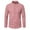 Pink, variant on Iugvhana Men's Half Button Up Pullover Shirt Slim Fit Casual Stripe Shirts Long Sleeve Stand Collar Tops Blouse Shirt Black XXL