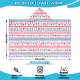 thumbnail image 2 of Pioneer Flower Floral Print Pattern Hooded Bath Towel，60"x35" for Ages 3 To 12 Kids, Quick Dry Lightweight Soft Microfiber Hood Beach Towel Cover Up for Kids, 2 of 7