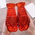 thumbnail image 6 of Toddler Boys Girls Cartoon Sandels Crayon Shaped Kids Slippers Funny Lobster Design Non Open Toe Waterproof Lightweight Breathable Shoes for Indoor Outdoor Summer Use, 6 of 6