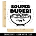 thumbnail image 2 of Souper Duper Super Soup Work Compliment Positive Self-Inking Rubber Stamp for Stamping Ink Stamper Crafting Planners - 3/4 Inch Small - Yellow Ink, 2 of 7