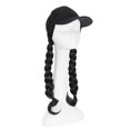 thumbnail image 4 of 18" Long Curly Baseball Hat with Hair Cap Wig Full Wigs, 4 of 5