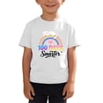 thumbnail image 5 of Boys 100 Days of School Shirt, 100 Days Smarter Kids Tee with Cute Cat Rainbow Graphic, Soft White Cotton T Shirt for 3-10 Years,Size 5 T, 5 of 7