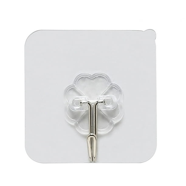10pcs gancho de pared transparente reutilizable cero resistente a los arañazos a prueba de agua y a prueba de aceite gancho de pared para baño cocina resistente techo